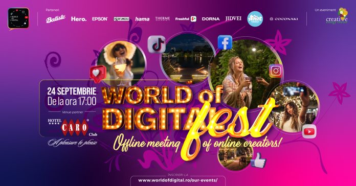 World of Digital Fest, 24 septembrie, la Gradina CARO - Dumbrava Minunata