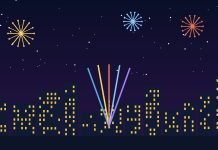 Zilele Bucureștiului 2026: program complet pentru 19-20 septembrie, cu iMapp Bucharest, tur gratuit la Primărie și Triunghiul Muzeelor Ilustrație generică cu silueta orașului București noaptea, lumini de festival și artificii, simbolizând Zilele Bucureștiului 2026