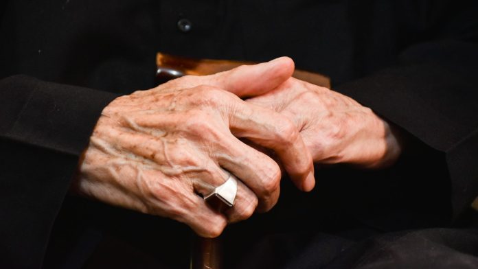 pension elderly hands